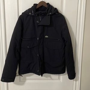 Lacoste coat removable hood